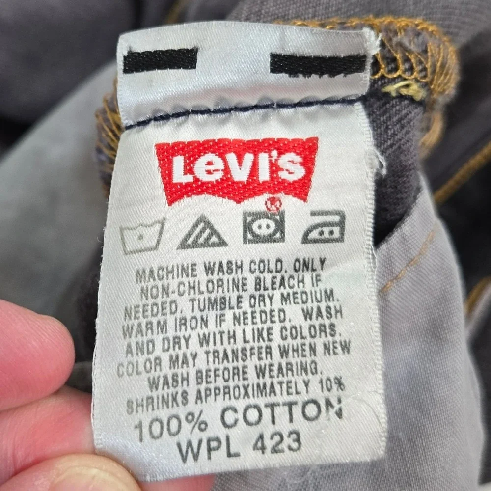 VTG Levis 501 Black Thrashed Jeans Mens 31x32  Distressed‎ Grunge Made in Mexico